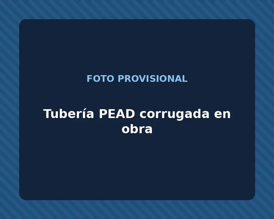 Tubería PEAD corrugada y productos hidráulicos para obras de drenaje y alcantarillado